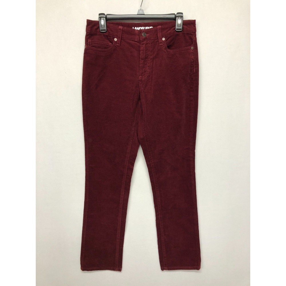 Lands' End Women Corduroy Straight Leg Pants Size 6 Cotton Blend B232 -5